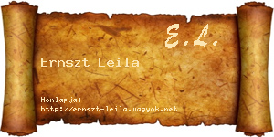 Ernszt Leila névjegykártya